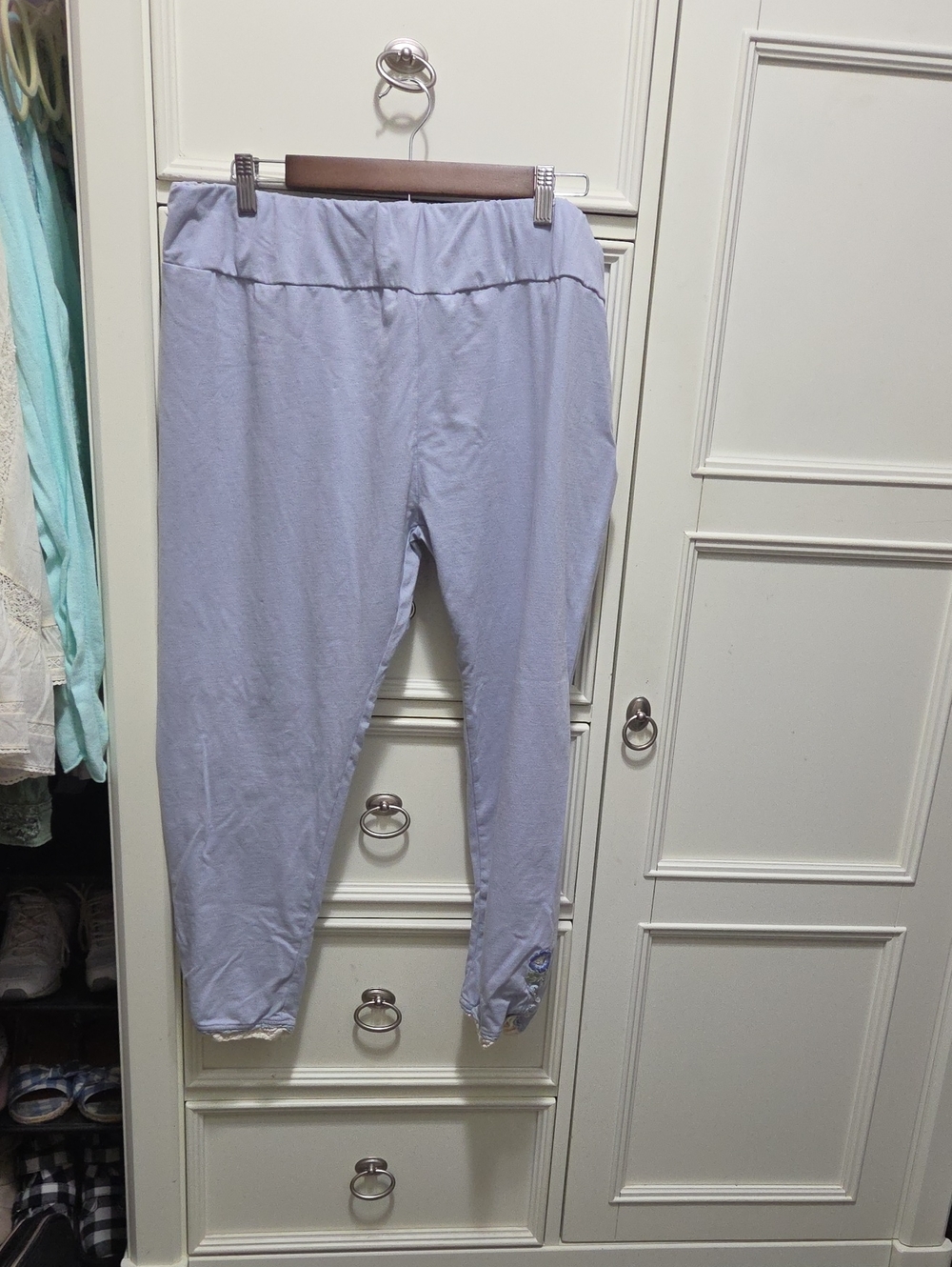 April Cornell Light Lavender Cropped Stretch Pants